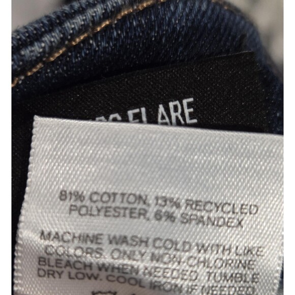 Express Jeans Womens XL 18/20/22 L Blue 70s Flare Mid Rise Flex Hyper Stretch - Picture 11 of 11